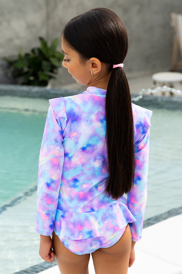 Girls Miss Mystical Frill Sunsuit