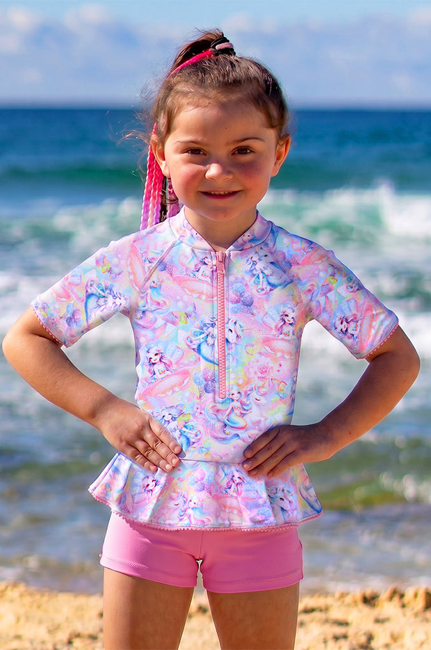 Girls Miss Fantasia Boyleg Sunsuit