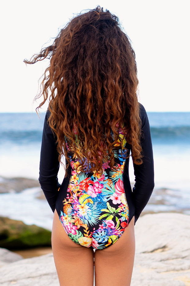 Girls Island Girl Long Sleeve Sunsuit