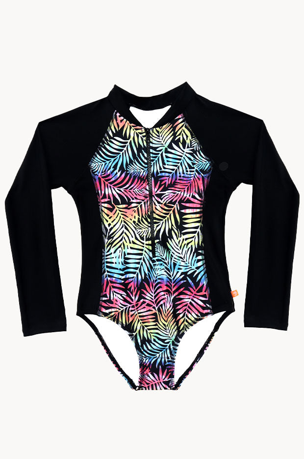 Girls Vivad Jungle Long Sleeve Sunsuit