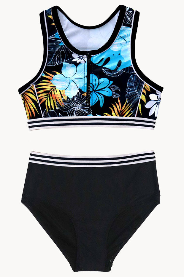 Girls Tropicana Zip Crop Set