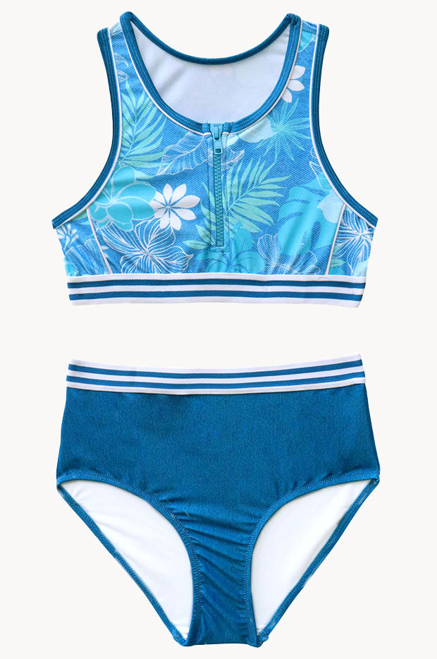 Girls Tropicana Zip Crop Set