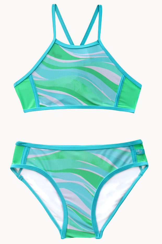 Girls Coastal Wave Crop Set