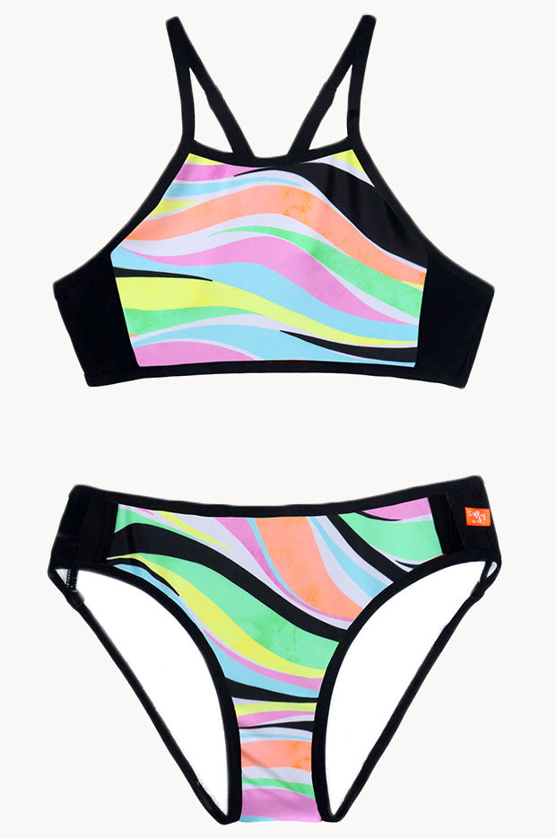 Girls Coastal Wave Crop Set
