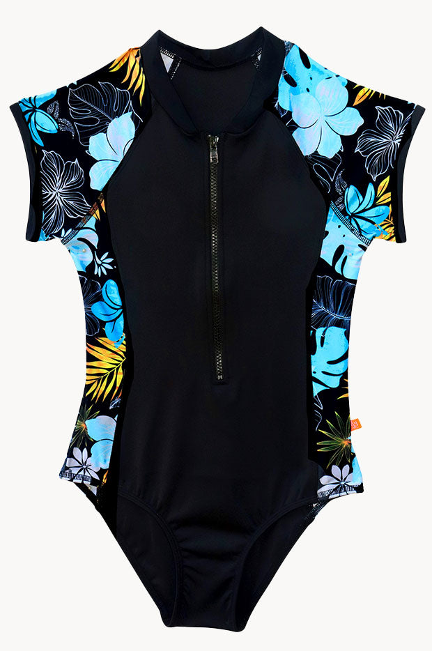 Girls Tropicana Short Sleeve Sunsuit