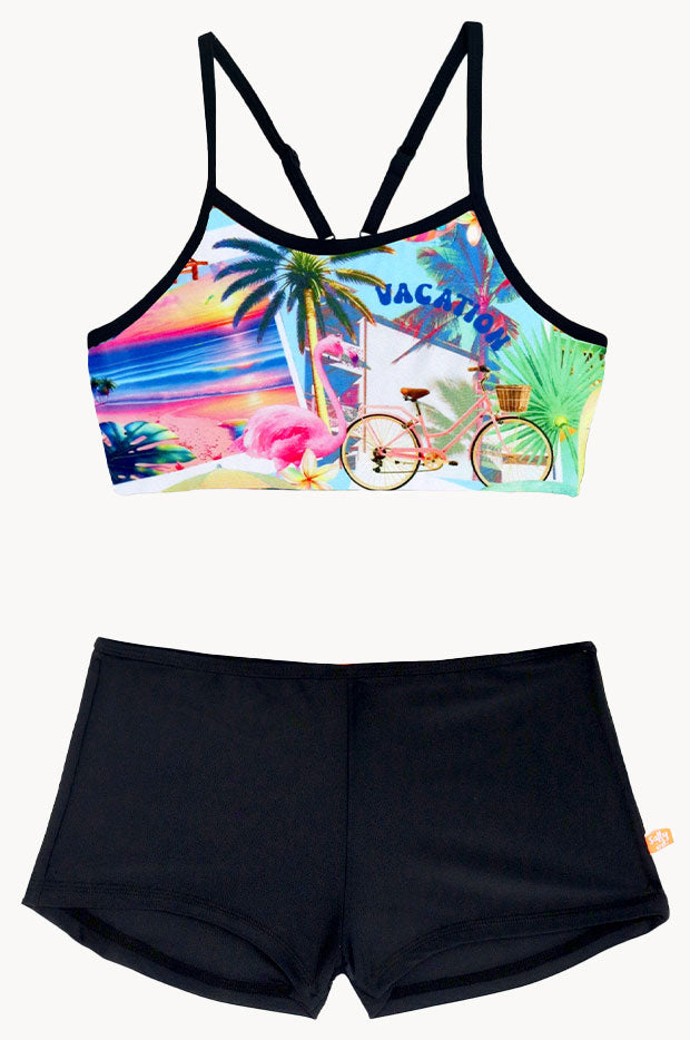 Girls Summer Vacay Crop Set