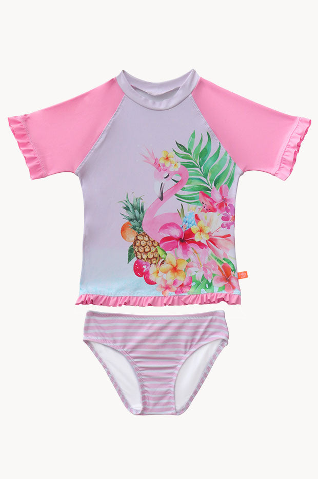 Girls Miss Vacay Short Sleeve Suntop Set