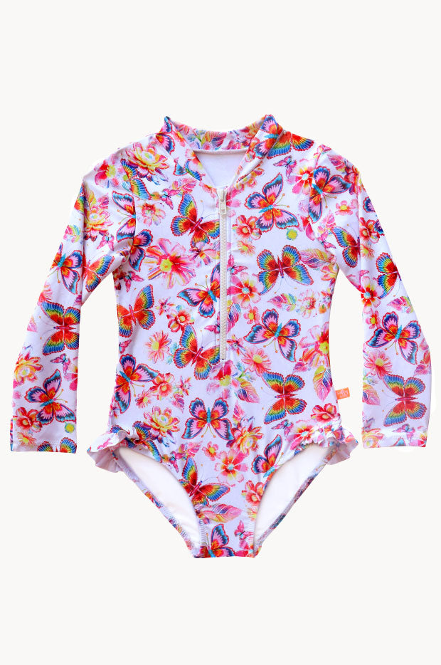 Girls Miss Aloha Long Sleeve Sunsuit
