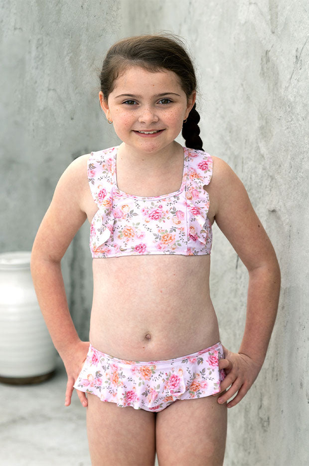 Girls Miss Rosie Frill Crop Set