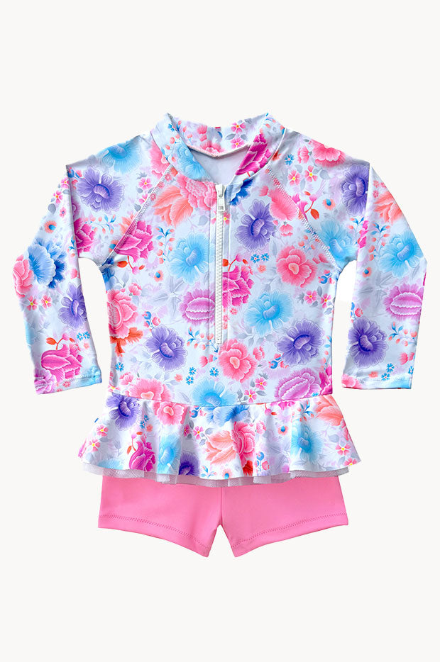 Girls Miss Peony Boyleg Sunsuit