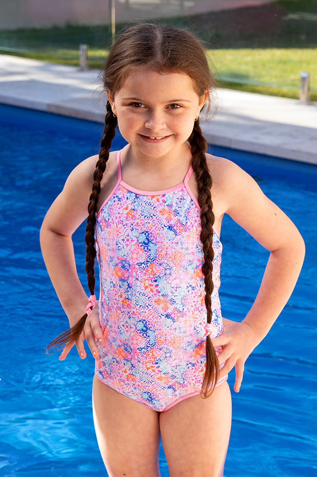 Girls Miss Cupcake Reversible Tank One Piece