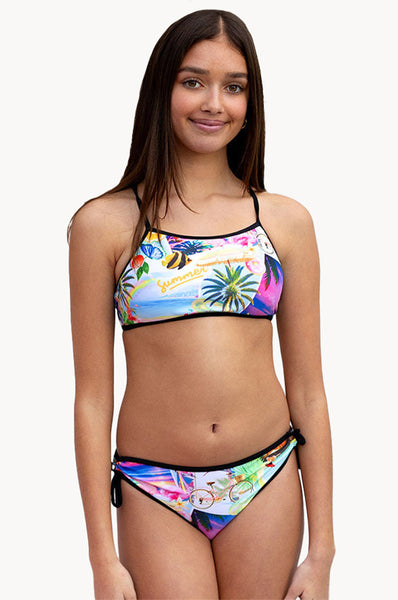 Salty Ink - Girls Summer Vacay Reversible Crop Set - Multi