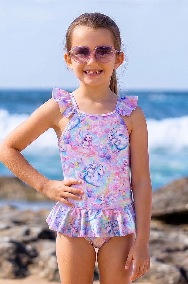 Girls Miss Fantasia Frill One Piece