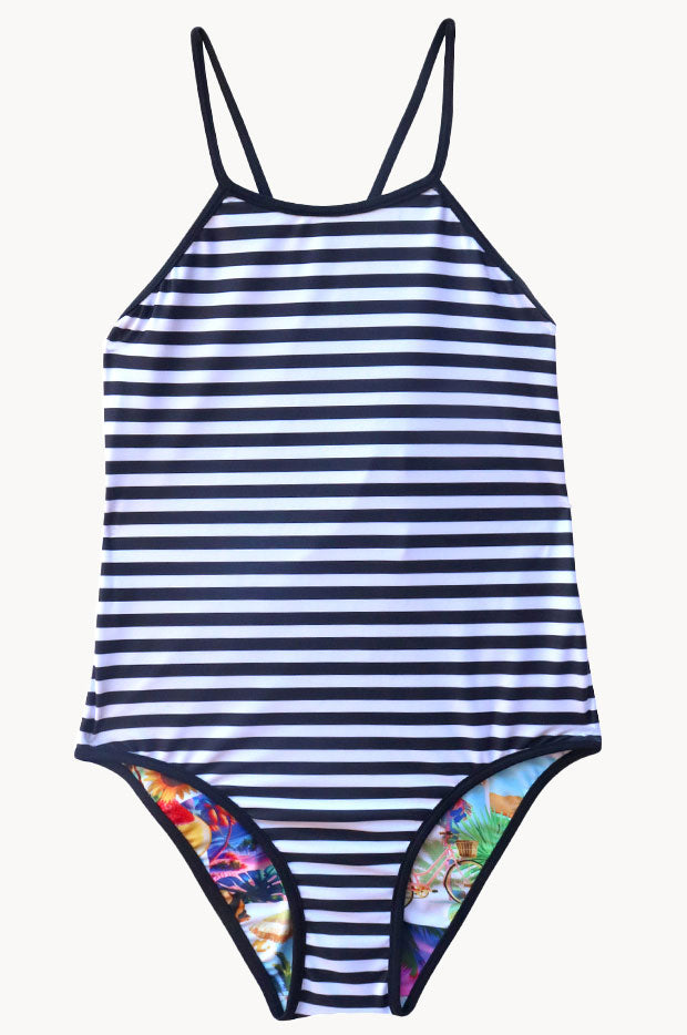 Girls Summer Vacay Reversible One Piece