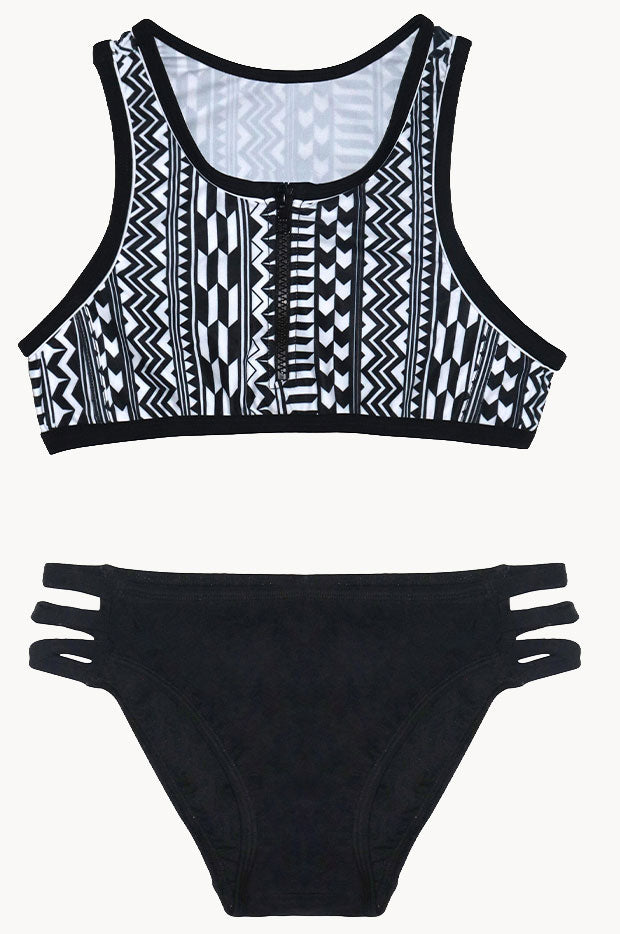 Girls Summer Geo Crop Set