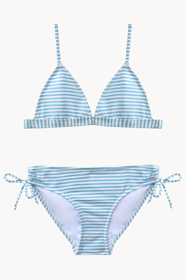 Girls Salty Stripe Tri Set