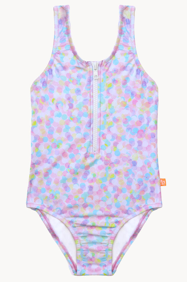Girls Miss Fantasia Spot Zip One Piece