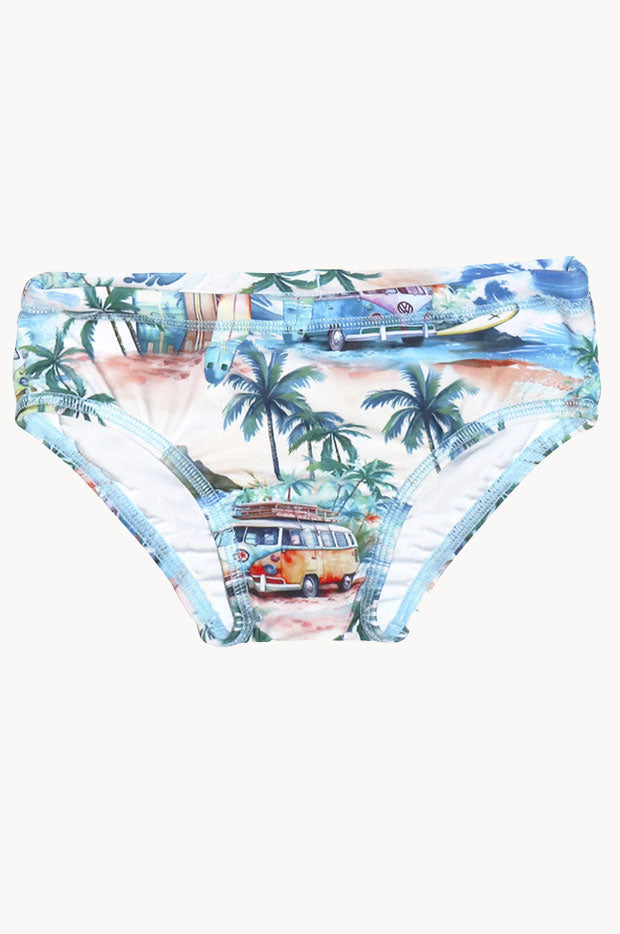 Boys Coastal Camper Racer Brief