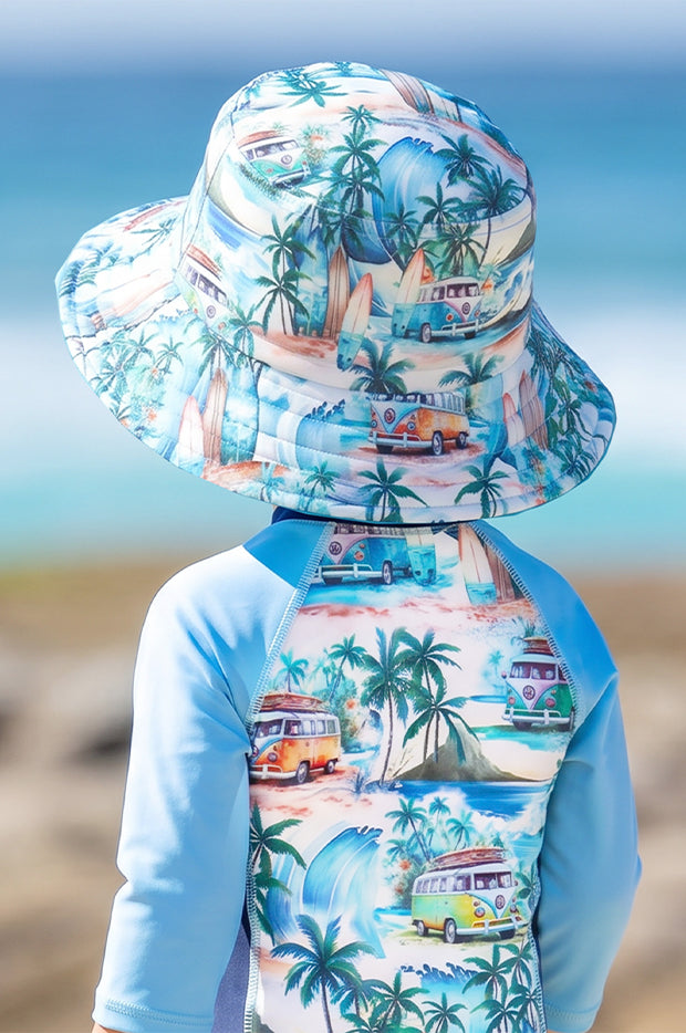 Boys Coastal Camper Reversible Sunhat