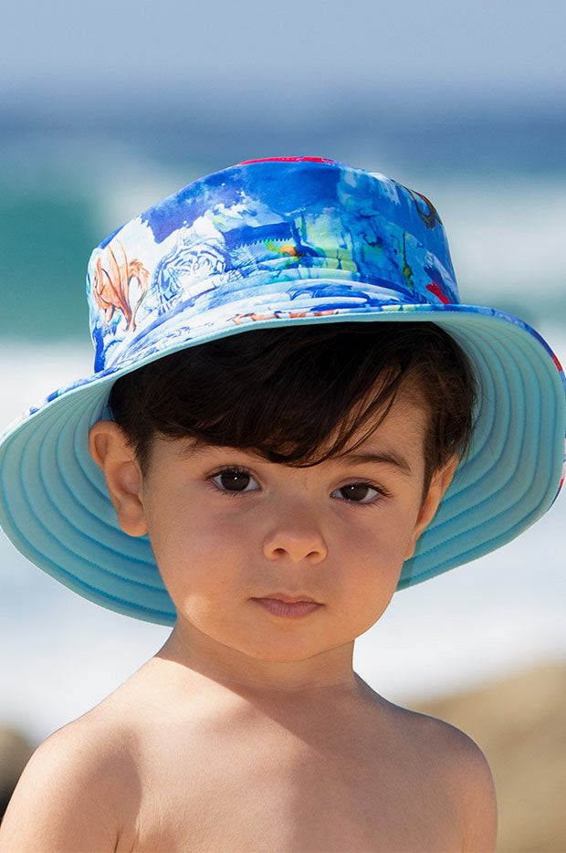 Salty Ink Boys Cosmik Dragon Sunhat | Swimwear Galore AU