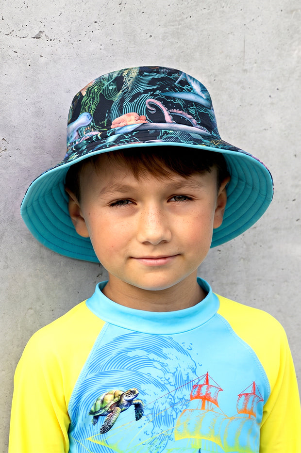 Boys Marina Mirage Reversible Sunhat
