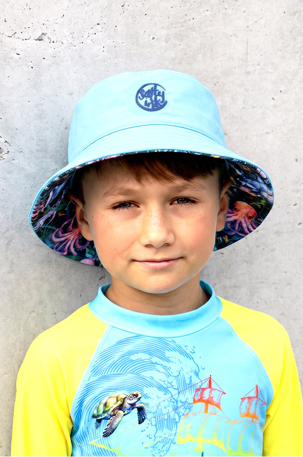 Boys Marina Mirage Reversible Sunhat
