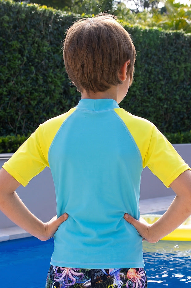 Boys Marina Mirage Short Sleeve Suntop