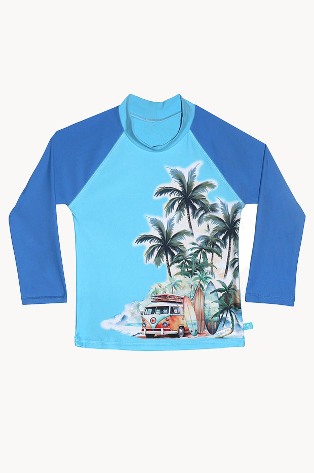 Boys Coastal Camper Long Sleeve Suntop