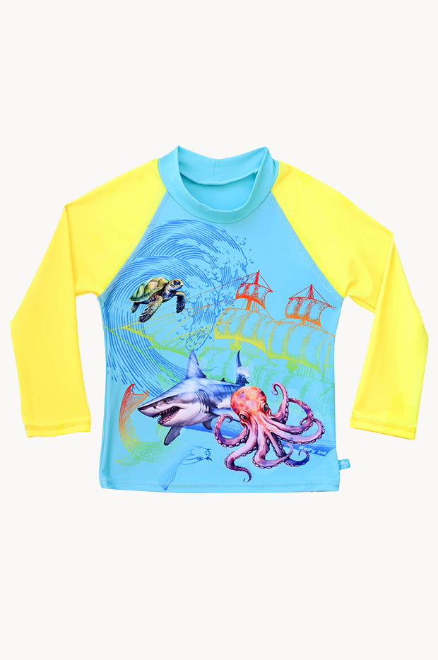 Boys Marina Mirage Long Sleeve Suntop