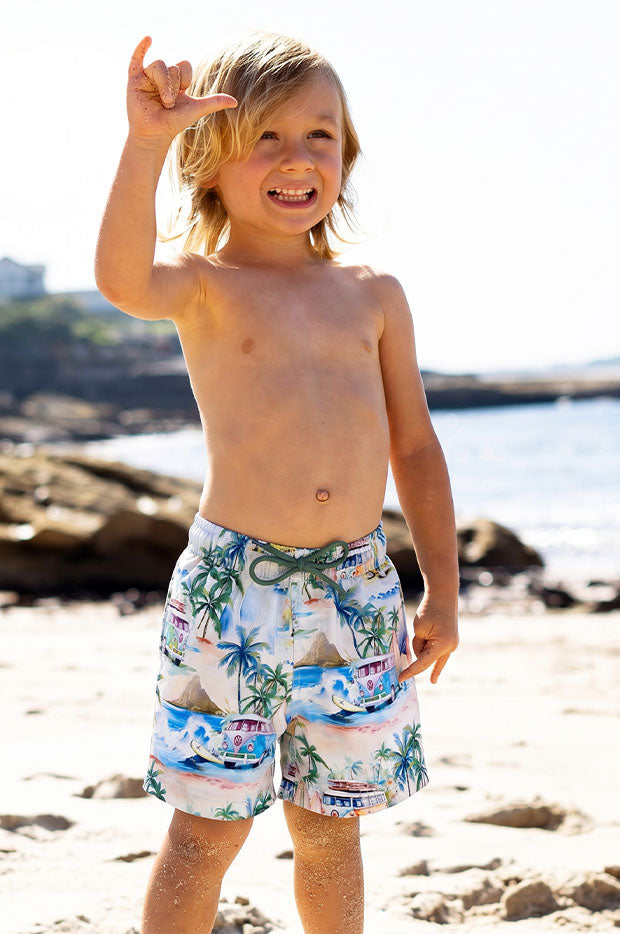 Boys Coastal Camper Boardshort