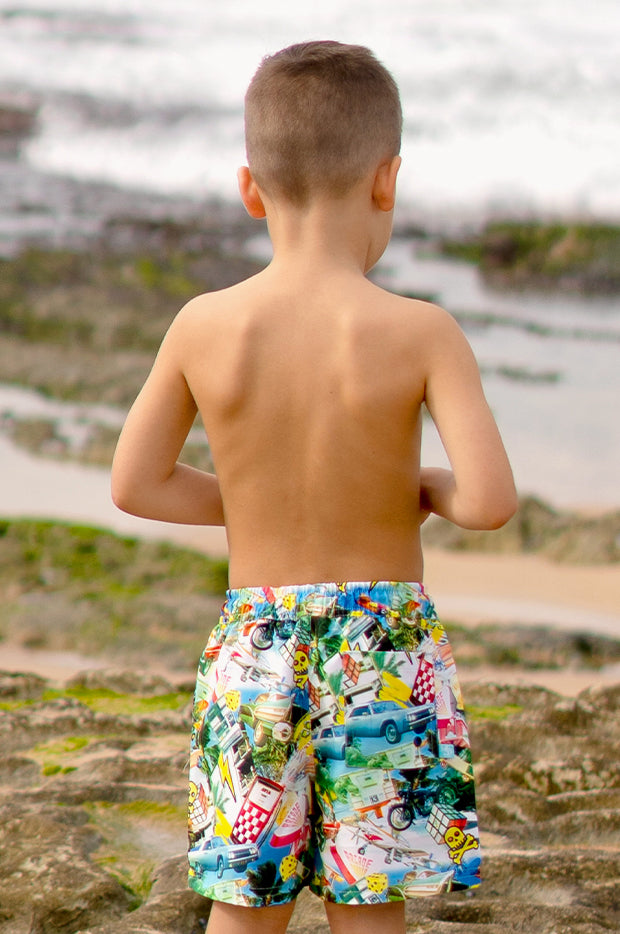 Salty Ink - Boys Mash Up Boardshort - Mash | Swimwear Galore AU