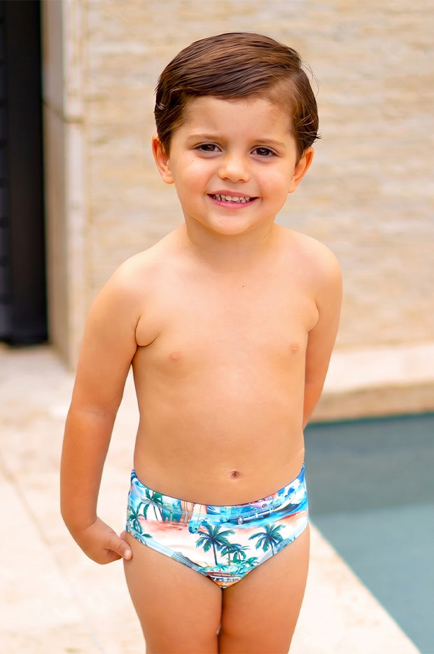 Boys Coastal Camper Swim Nappy