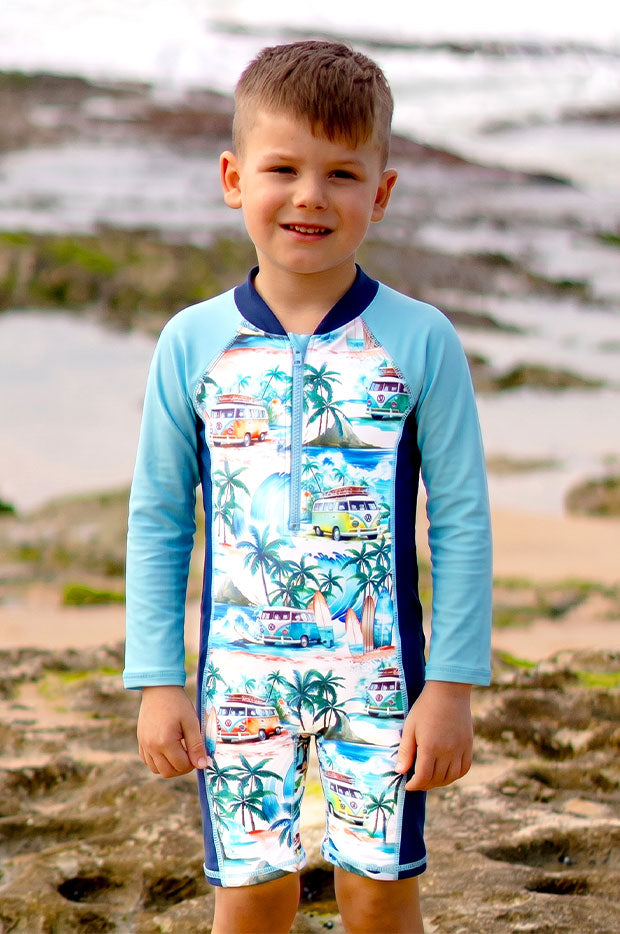 Boys Coastal Camper Sunsuit