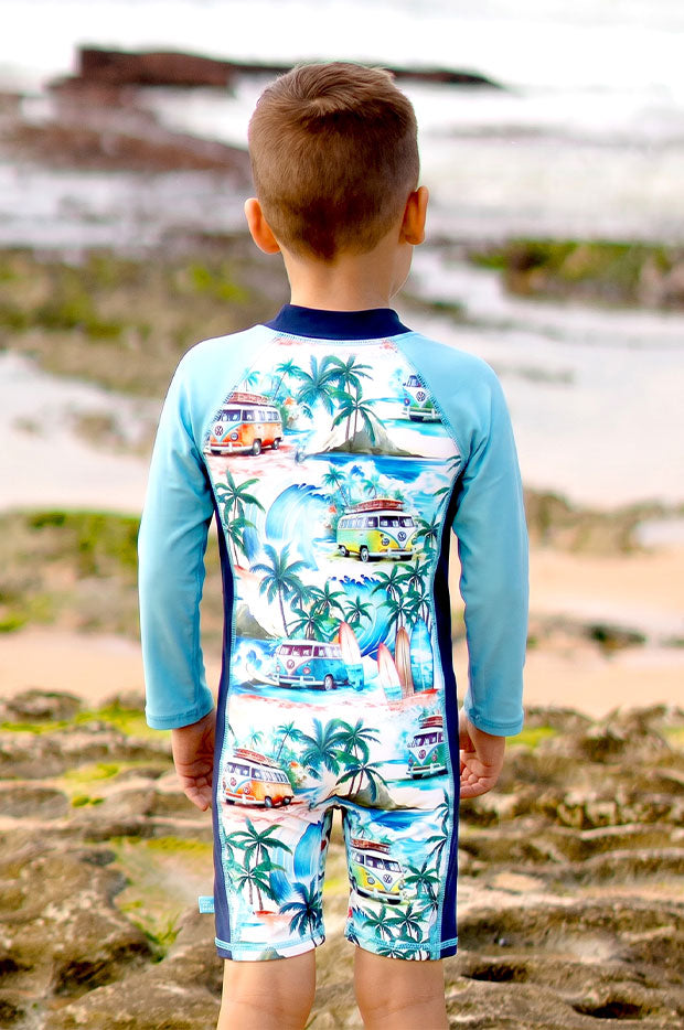 Boys Coastal Camper Sunsuit