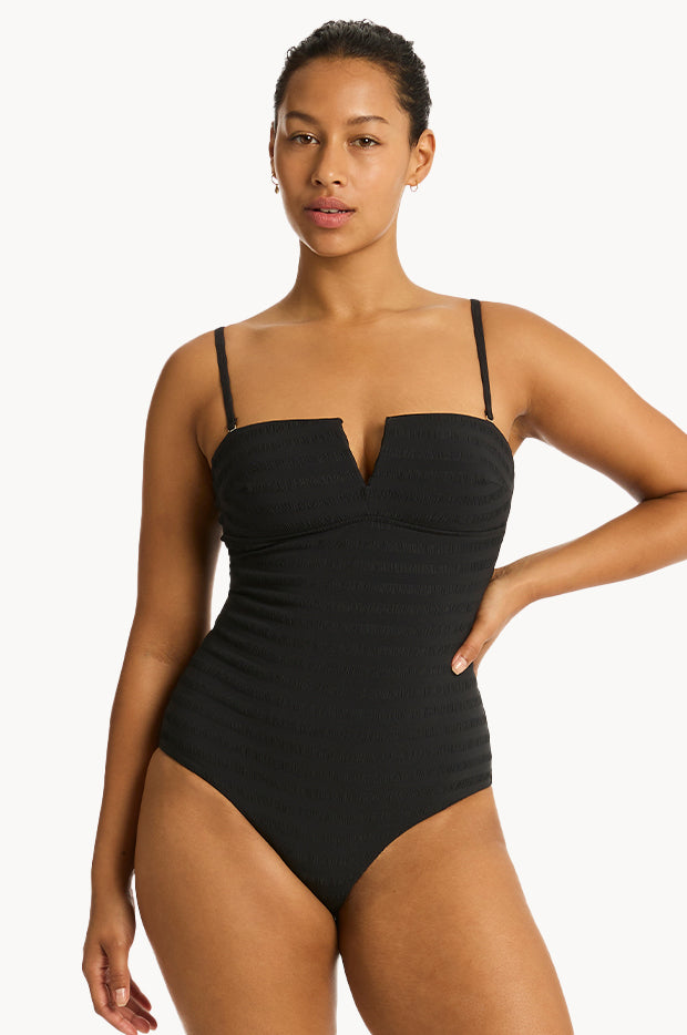 Palisades Vee Bandeau One Piece