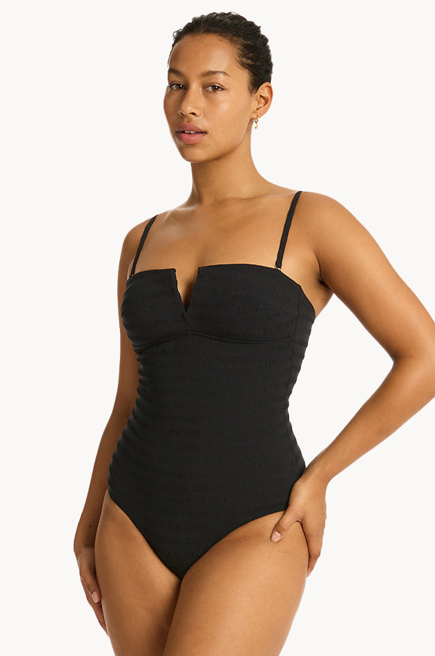 Palisades Vee Bandeau One Piece