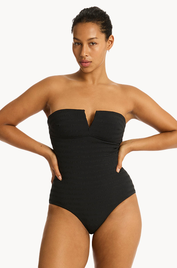 Palisades Vee Bandeau One Piece