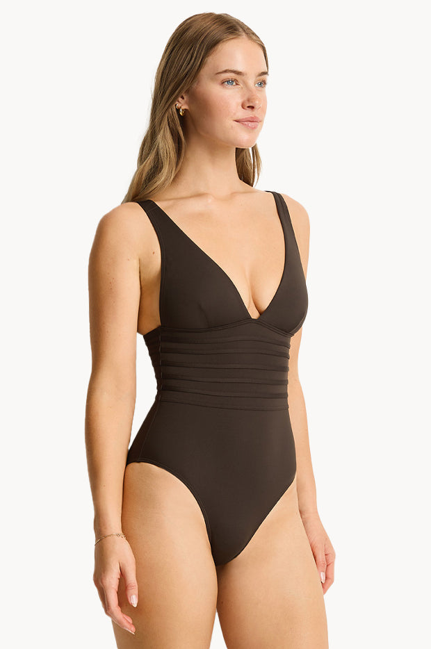 De Luxe Plunge Longline One Piece