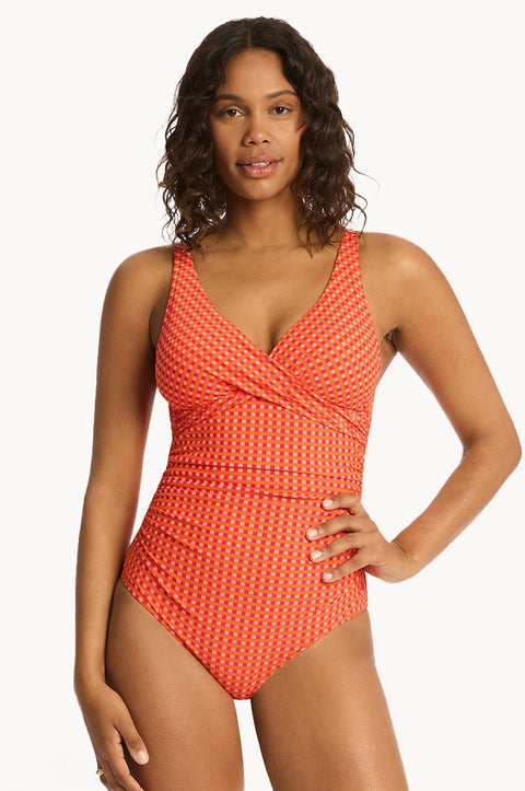 Shoreline Cross Front One Piece