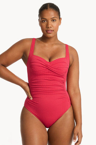 Beach Waves G Cup Twist Front One Piece