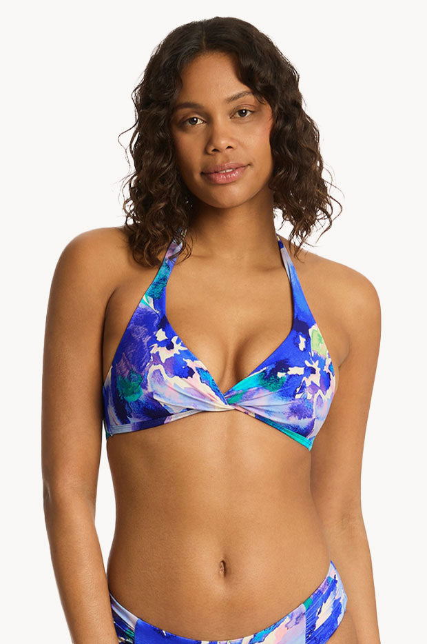 Sea Level Cascade Twist Front Halter Bra Swimwear Galore AU