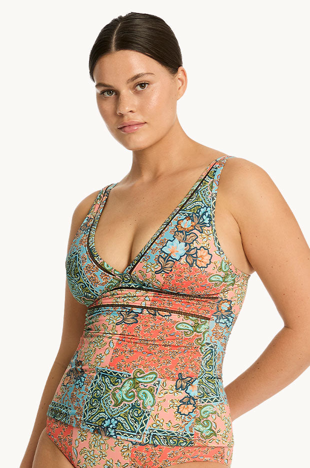 Java Spliced Longline Tri Tankini Separate