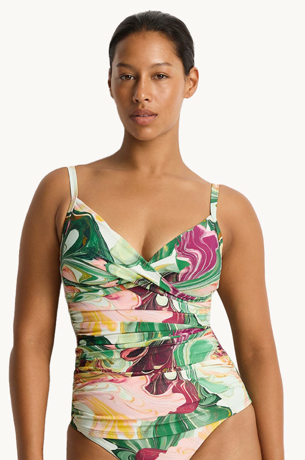 Abyss Cross Front Scoop Back Tankini Separate