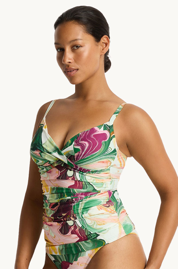 Abyss Cross Front Scoop Back Tankini Separate
