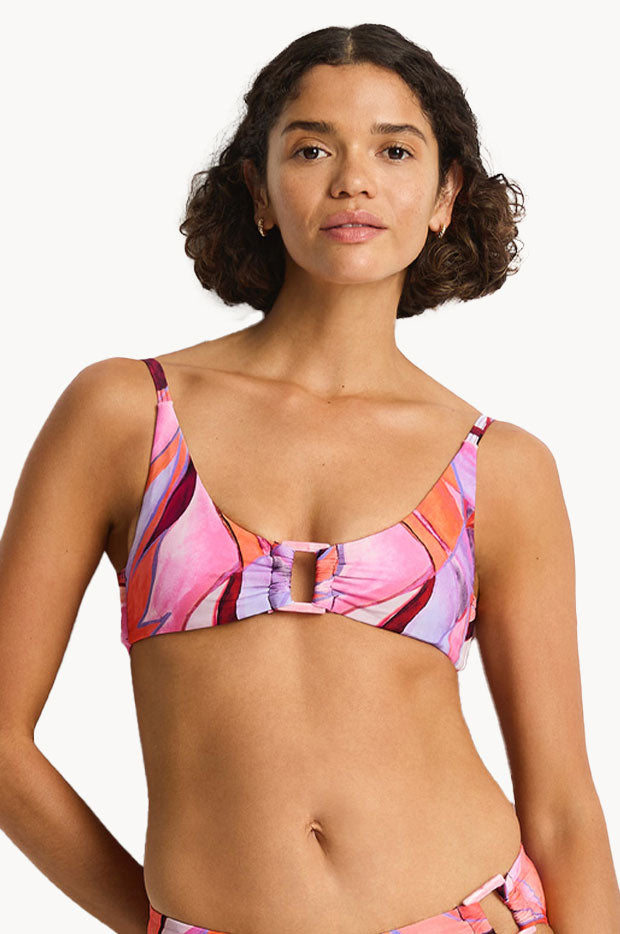 Neon Wave Tie Back Bralette