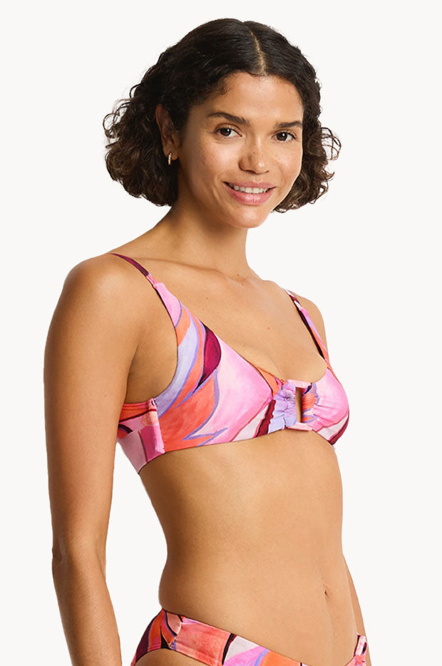 Neon Wave Tie Back Bralette