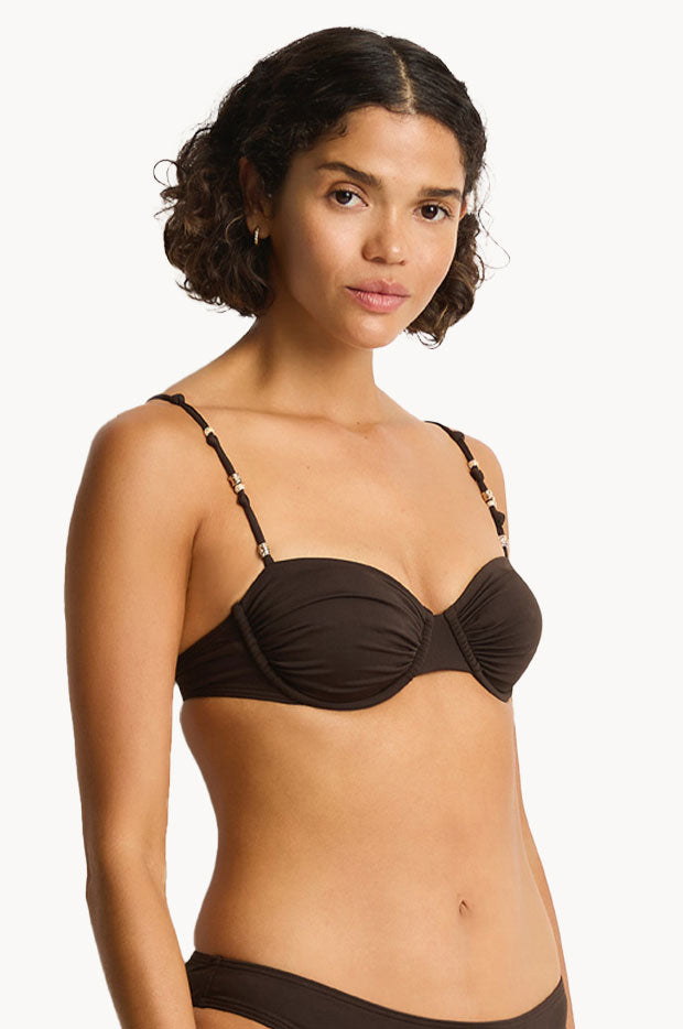 De Luxe Ruched Balconette