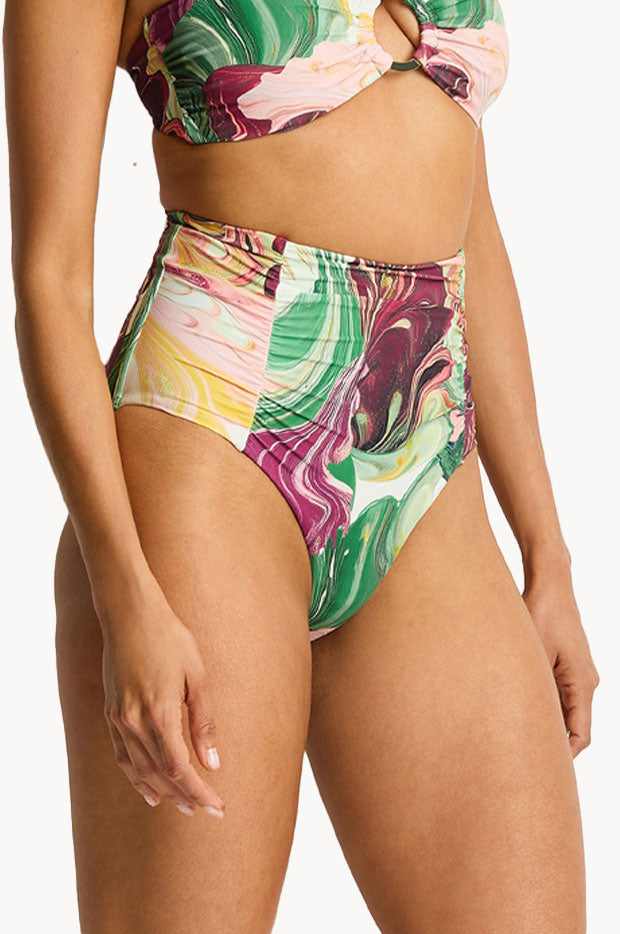 Abyss Super High Waist Gathered Pant