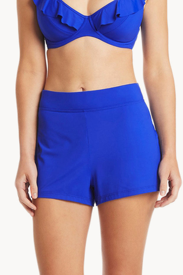 Sea Level Eco Essentials Cross Front Tankini Separate Cobalt Swimwear