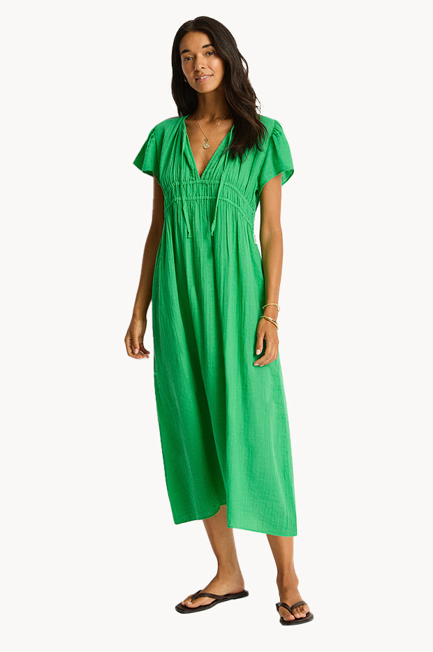 Sea Level - Sunset Maxi Daydress - Kelly Green | Swimwear Galore AU